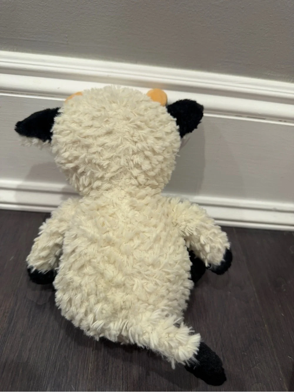 Dog Pet Plush Cow Stuffed Animal - Black, Cream, Tan 12” in Toy